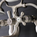 Kingston Two-Handle Clawfoot Tub Faucet with Hand Shower