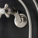 Kingston Two-Handle Clawfoot Tub Faucet with Hand Shower