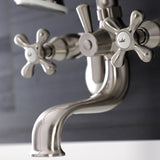 Kingston Two-Handle Clawfoot Tub Faucet with Hand Shower