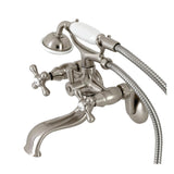 Kingston Two-Handle Clawfoot Tub Faucet with Hand Shower