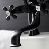 Kingston Three-Handle 2-Hole Deck Mount Clawfoot Tub Faucet with Handshower