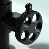 Webb Two-Handle 4-Hole Deck Mount Bridge Kitchen Faucet with Knurled Handle and Brass Side Sprayer