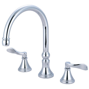 NuFrench Two-Handle 3-Hole Deck Mount Roman Tub Faucet