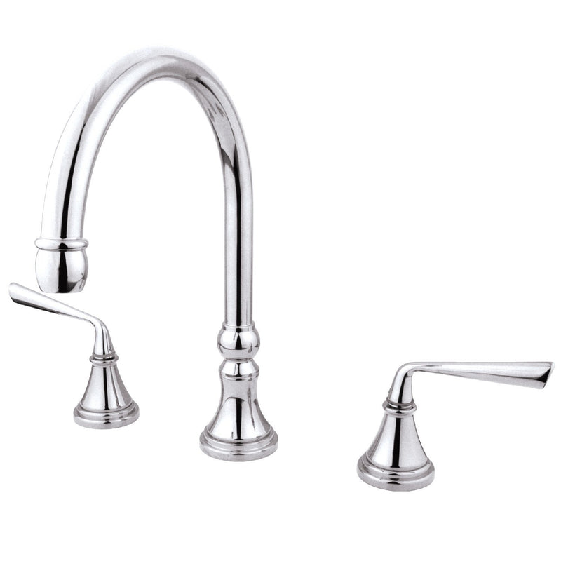 Silver Sage Two-Handle 3-Hole Deck Mount Roman Tub Faucet