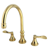 NuFrench Two-Handle 3-Hole Deck Mount Roman Tub Faucet