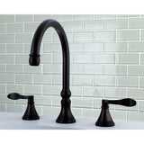 NuFrench Two-Handle 3-Hole Deck Mount Roman Tub Faucet