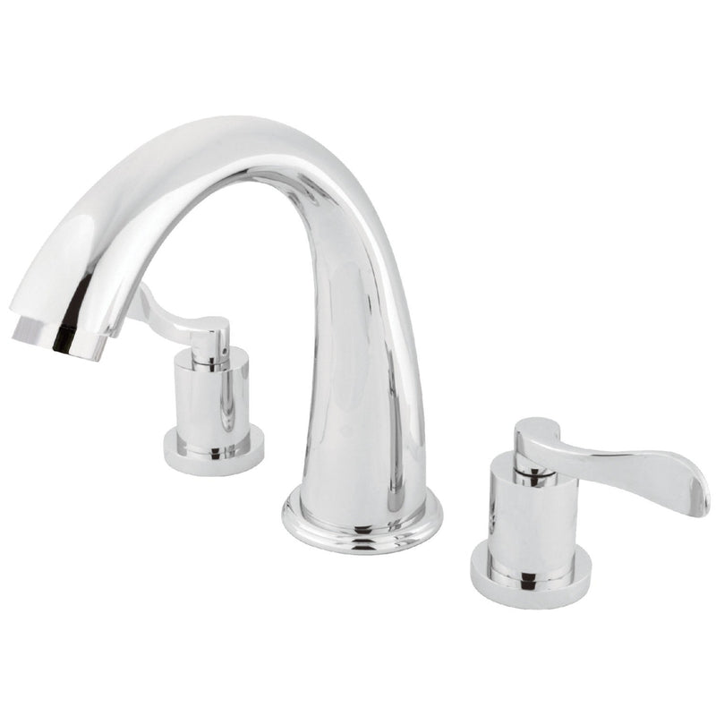 Vintage Two-Handle 3-Hole Deck Mount Roman Tub Faucet