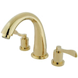 Vintage Two-Handle 3-Hole Deck Mount Roman Tub Faucet