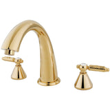 Roman Two-Handle 3-Hole Deck Mount Roman Tub Faucet