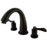 Vintage Two-Handle 3-Hole Deck Mount Roman Tub Faucet
