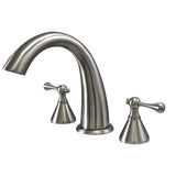 English Country Two-Handle 3-Hole Deck Mount Roman Tub Faucet