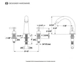 Milano Two-Handle 3-Hole Deck Mount Roman Tub Faucet