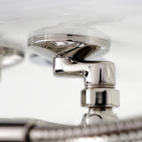 Essex Three-Handle 2-Hole Tub Wall Mount Clawfoot Tub Faucet with Handshower