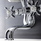 Essex Three-Handle 2-Hole Wall Mount Clawfoot Tub Faucet with Handshower