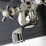 Essex Three-Handle 2-Hole Wall Mount Clawfoot Tub Faucet with Handshower