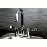 NuFrench Two-Handle 2-Hole Deck Mount Bar Faucet