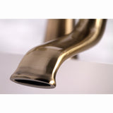 Kingston Three-Handle 2-Hole Deck-Mount Clawfoot Tub Faucet with Hand Shower