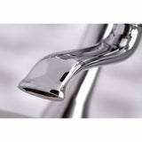 Kingston Three-Handle 2-Hole Deck-Mount Clawfoot Tub Faucet with Hand Shower