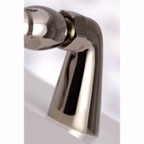 Kingston Three-Handle 2-Hole Deck Mount Clawfoot Tub Faucet with Hand Shower