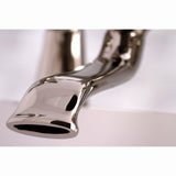 Kingston Three-Handle 2-Hole Deck Mount Clawfoot Tub Faucet with Hand Shower