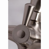 Kingston Three-Handle 2-Hole Deck-Mount Clawfoot Tub Faucet with Hand Shower