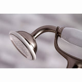 Kingston Three-Handle 2-Hole Deck-Mount Clawfoot Tub Faucet with Hand Shower