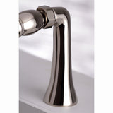 Kingston Three-Handle 2-Hole Deck-Mount Clawfoot Tub Faucet with Hand Shower