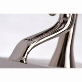 Kingston Three-Handle 2-Hole Deck-Mount Clawfoot Tub Faucet with Hand Shower