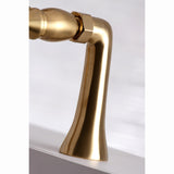 Kingston Three-Handle 2-Hole Deck-Mount Clawfoot Tub Faucet with Hand Shower