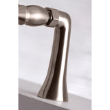 Kingston Three-Handle 2-Hole Deck Mount Clawfoot Tub Faucet with Hand Shower