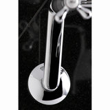 Kingston Three-Handle 2-Hole Tub Wall Mount Clawfoot Tub Faucet with Hand Shower