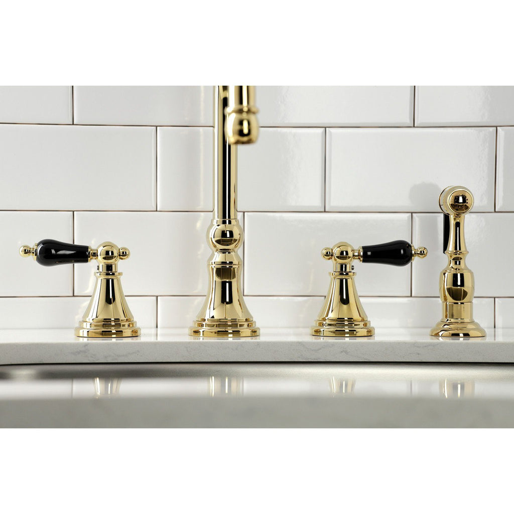 Duchess Widespread Kitchen Faucet with Brass Sprayer
