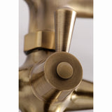 Essex Three-Handle 2-Hole Tub Wall Mount Clawfoot Tub Faucet with Hand Shower