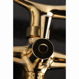 Essex Three-Handle 2-Hole Tub Wall Mount Clawfoot Tub Faucet with Hand Shower