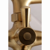 Essex Three-Handle 2-Hole Tub Wall Mount Clawfoot Tub Faucet with Hand Shower