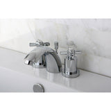 Millennium Two-Handle 3-Hole Deck Mount Mini-Widespread Bathroom Faucet with Brass Pop-Up