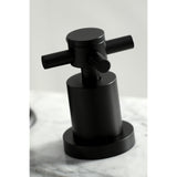 Concord Two-Handle 3-Hole Deck Mount Widespread Bathroom Faucet with Brass Pop-Up
