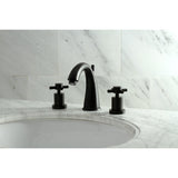 Concord Two-Handle 3-Hole Deck Mount Widespread Bathroom Faucet with Brass Pop-Up