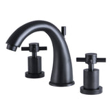 Concord Two-Handle 3-Hole Deck Mount Widespread Bathroom Faucet with Brass Pop-Up