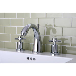 Concord Two-Handle 3-Hole Deck Mount Widespread Bathroom Faucet with Brass Pop-Up