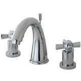 Millennium Two-Handle 3-Hole Deck Mount Widespread Bathroom Faucet with Brass Pop-Up