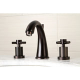 Concord Two-Handle 3-Hole Deck Mount Widespread Bathroom Faucet with Brass Pop-Up
