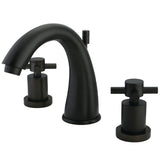 Concord Two-Handle 3-Hole Deck Mount Widespread Bathroom Faucet with Brass Pop-Up