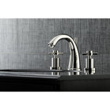 Concord Two-Handle 3-Hole Deck Mount Widespread Bathroom Faucet with Brass Pop-Up