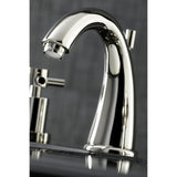 Concord Two-Handle 3-Hole Deck Mount Widespread Bathroom Faucet with Brass Pop-Up