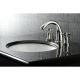 Concord Two-Handle 3-Hole Deck Mount Widespread Bathroom Faucet with Brass Pop-Up