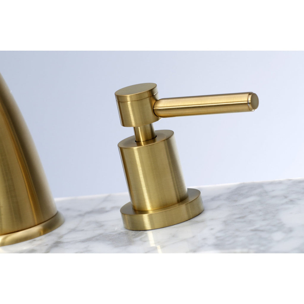 Concord Two-Handle 3-Hole Deck Mount Widespread Bathroom Faucet with Brass Pop-Up