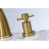 Concord Two-Handle 3-Hole Deck Mount Widespread Bathroom Faucet with Brass Pop-Up