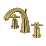 Concord Two-Handle 3-Hole Deck Mount Widespread Bathroom Faucet with Brass Pop-Up