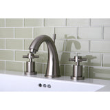 Concord Two-Handle 3-Hole Deck Mount Widespread Bathroom Faucet with Brass Pop-Up